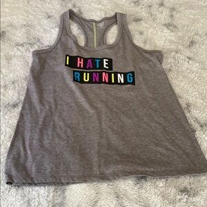 Athletic Works Gray Tank Top with Neon Stitching